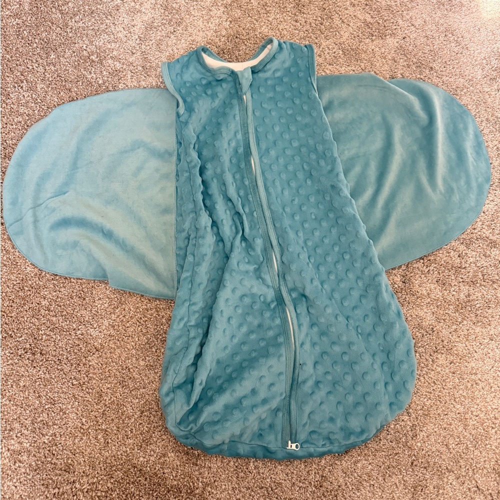 2 Pack Blue and Tan Baby Sleep Sack/ Swaddle